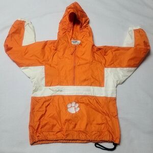 Vtg Clemson Tigers Pullover Hooded Hibbett Sports Kangaroo Pocket M 10-12 Y 90s